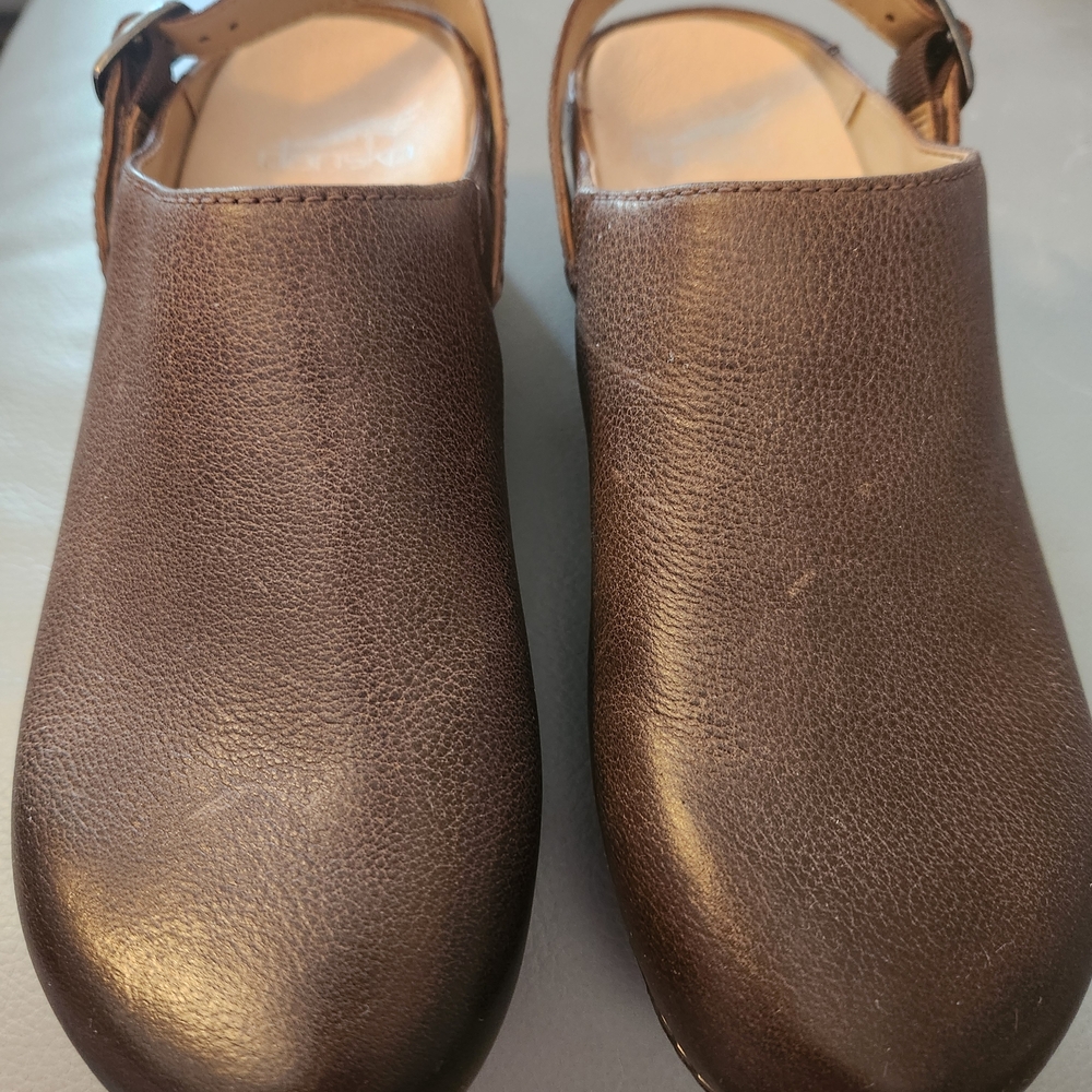 Dansko Dark Brown Leather Clogs